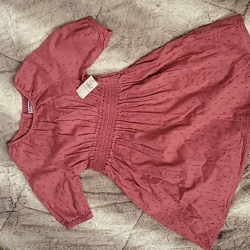 Cinched-Waist Cutout-Back Clip-Dot Dress for Toddler Girls